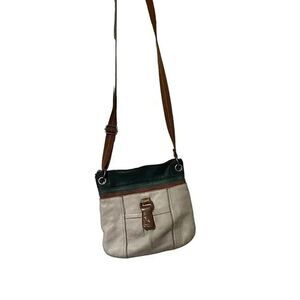 The Sak Crossbody Leather‎ Cream Leather Hobo Bag